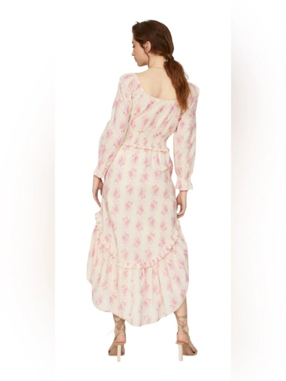 LOVESHACKFANCY Firefly Maxi Dress Pink floral Ethereal flowy summer dainty MED - Picture 4 of 14